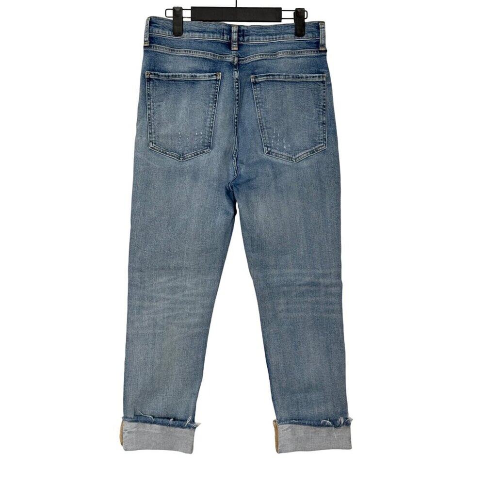 💙 AGOLDE 🩵  Ruby Super High Rise Slim Straight Distressed Ankle Jeans Size 30 - Picture 12 of 12